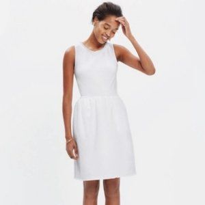 Madewell Fringed Afternoon White Sleeveless Dress